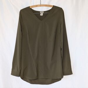 Duluth Trading Green Tunic Blouse Long sleeves